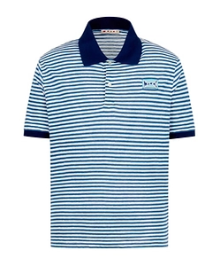 Marni Short-Sleeved Striped Polo Shirt