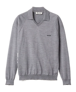 Miu Miu Logo-Embroidered Polo Jumper