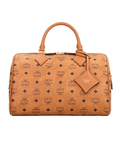 Mcm Logo Printed Tote Bag