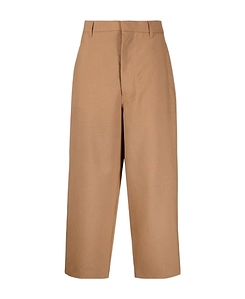 Cropped Straight Leg Trousers