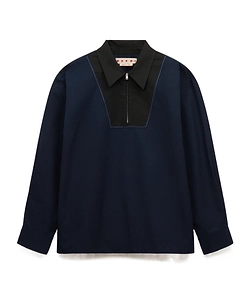 Marni Zipper Bib Polo Shirt