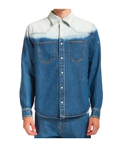 Marni Dip-Dye Curved Hem Denim Shirt