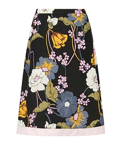 Marni Floral Printed Zipped Midi Skirt