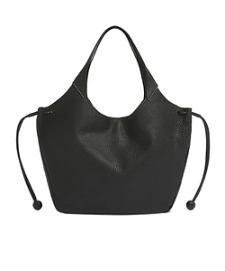 Black Leather Trunkaroo Soft Medium Tote Bag