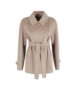 's Max Mara Louise Double Breasted Short Belted Jacket