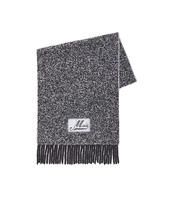Grey Bouclé Alpaca Scarf
