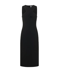 Crepe Mid-Length Dress