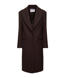 Chesterfield Sculptural Wool Melton Coat