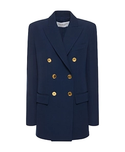Double-Breasted Gabardine Blazer