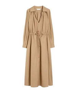Pedaggi Drawstring A-Line Midi Dress
