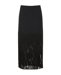 Crepe Tassel Mini Skirt