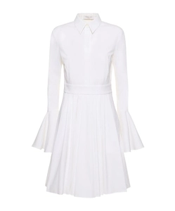 Flame-Sleeve Shirt Dress
