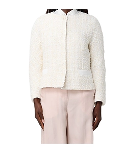 Camice Bouclé Frayed-Edge Jacket