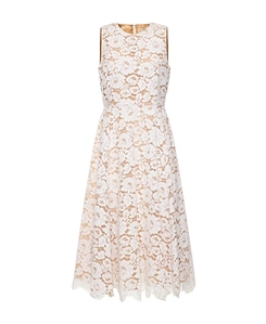 Flower Lace Mid-Length Dress