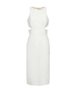 Hollowed-Out Mid-Length Dress