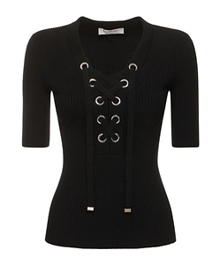 Front Lace Sweater