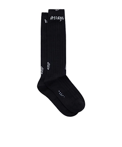 Marni Logo Mended Ribbed Socks