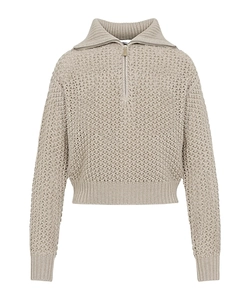 Max Mara Tequila Open-Knit Zip Detailed Jumper