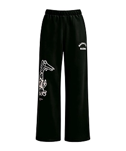 Marni + Madhappy Black Cotton Sweatpants With Animal Print