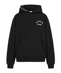 Marni + Madhappy Black Cotton Hoodie With Animal Print