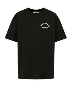 Marni + Madhappy Black Cotton T-Shirt With Animal Print