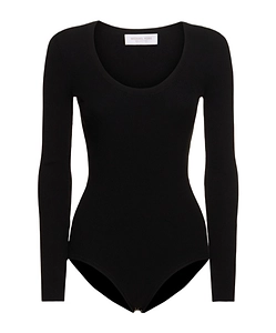 Long-Sleeved Round-Neck Jumpsuit