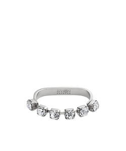 Mm6 Maison Margiela Embellished Logo Engraved Ring