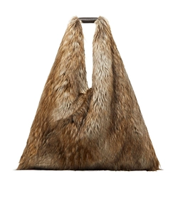 Mm6 Maison Margiela Fur-Effect Classic Japanese Shoulder Bag