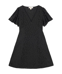 Michael Michael Kors Puff Sleeved Lace Mini Dress