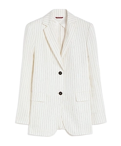 Max Mara Studio Pinstriped Single-Breasted Blazer