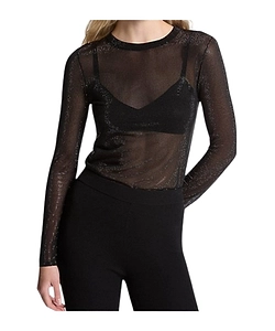 Michael Michael Kors Embellished Mesh Top