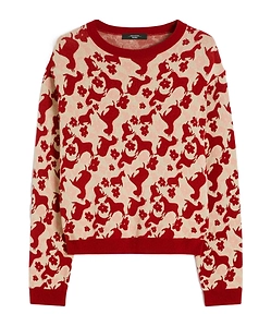 Loral-Pattern Sweater