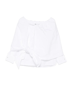 Tie Layered Cotton Shirt