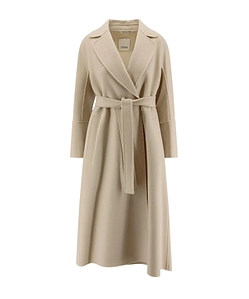 Long-Sleeved Wool Coat