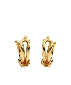 Mm6 Maison Margiela Knot Detailed Hoop Earrings