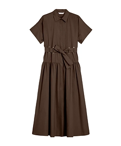Max Mara Agoraio Belted Short-Sleeved Midi Dress