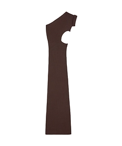 Max Mara Arda One-Shoulder Ribbed-Knit Dress