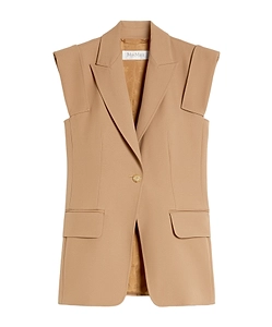 Max Mara Bergamo Single-Breasted Sleeveless Jacket