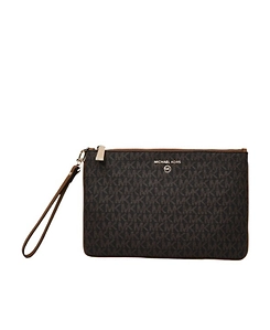 Monogram-Pattern Clutch Bag