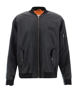 Mm6 Maison Margiela Numbers-Motif Zipped Bomber Jacket