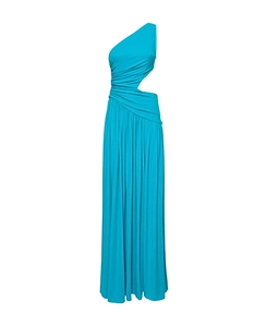 Plain Jersey Matte Hollow Long Dress