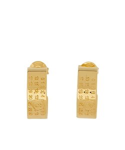 Mm6 Maison Margiela Numeric Engraved Hoop Earrings