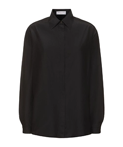 Point-Neck Long-Sleeved Shirt