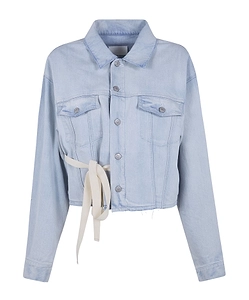 Mm6 Maison Margiela Tie Detailed Denim Jacket
