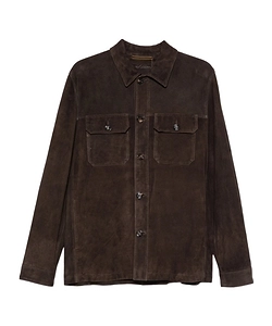 Long-Sleeved Leather Jacket