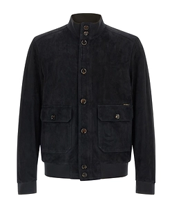 Moorer Carlos Button-Front Bomber Jacket