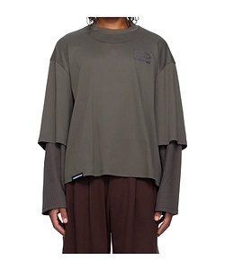 Oversized Globe Double Sleeve T-Shirt