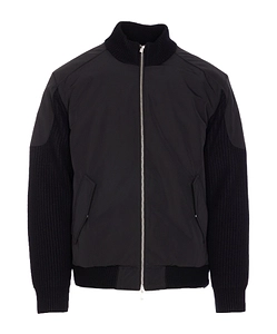 Moose Knuckles Knit-Sleeve Down Jacket