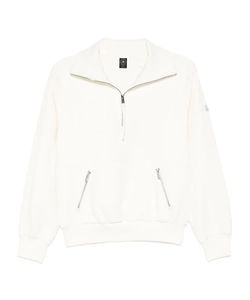 Mix Media Zip-Front Sweatshirt