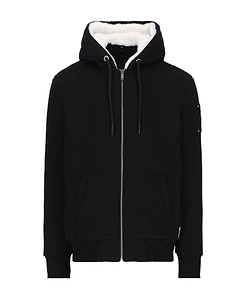 Moose Knuckles Logo-Plaque Drawstring Zipped Hoodie